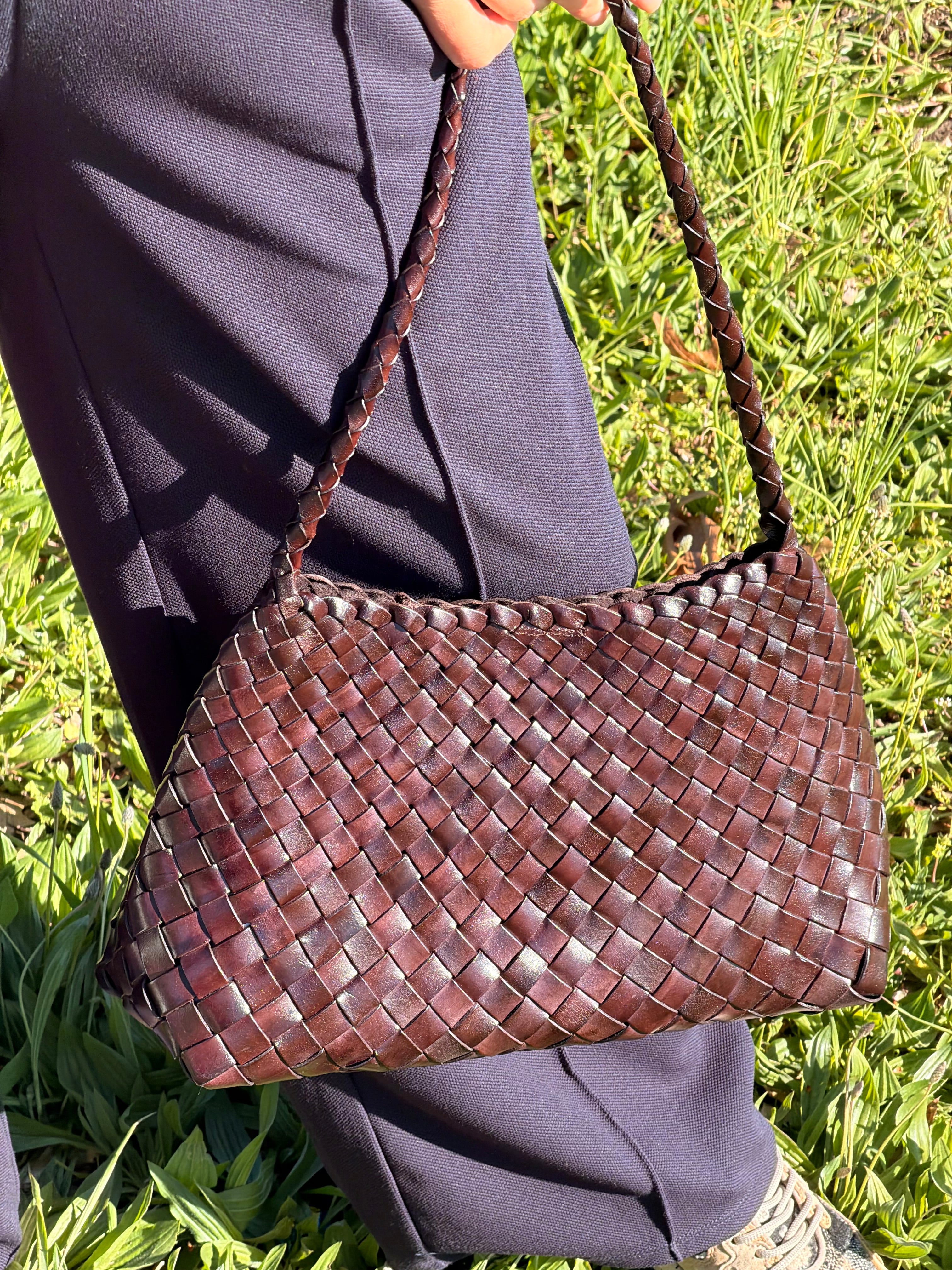 Mira Woven Leather Bag