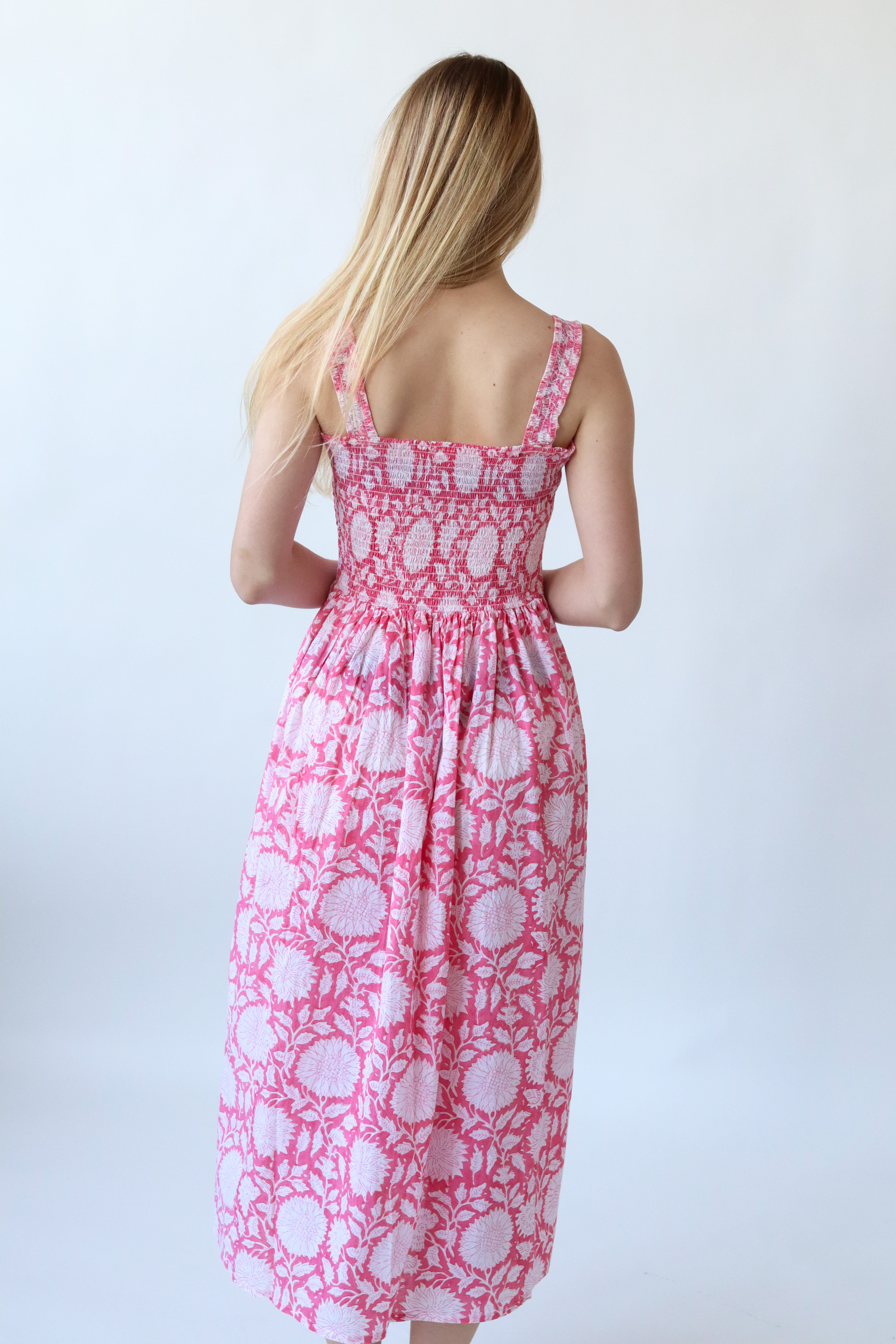 Karina Smocked Midi Dress