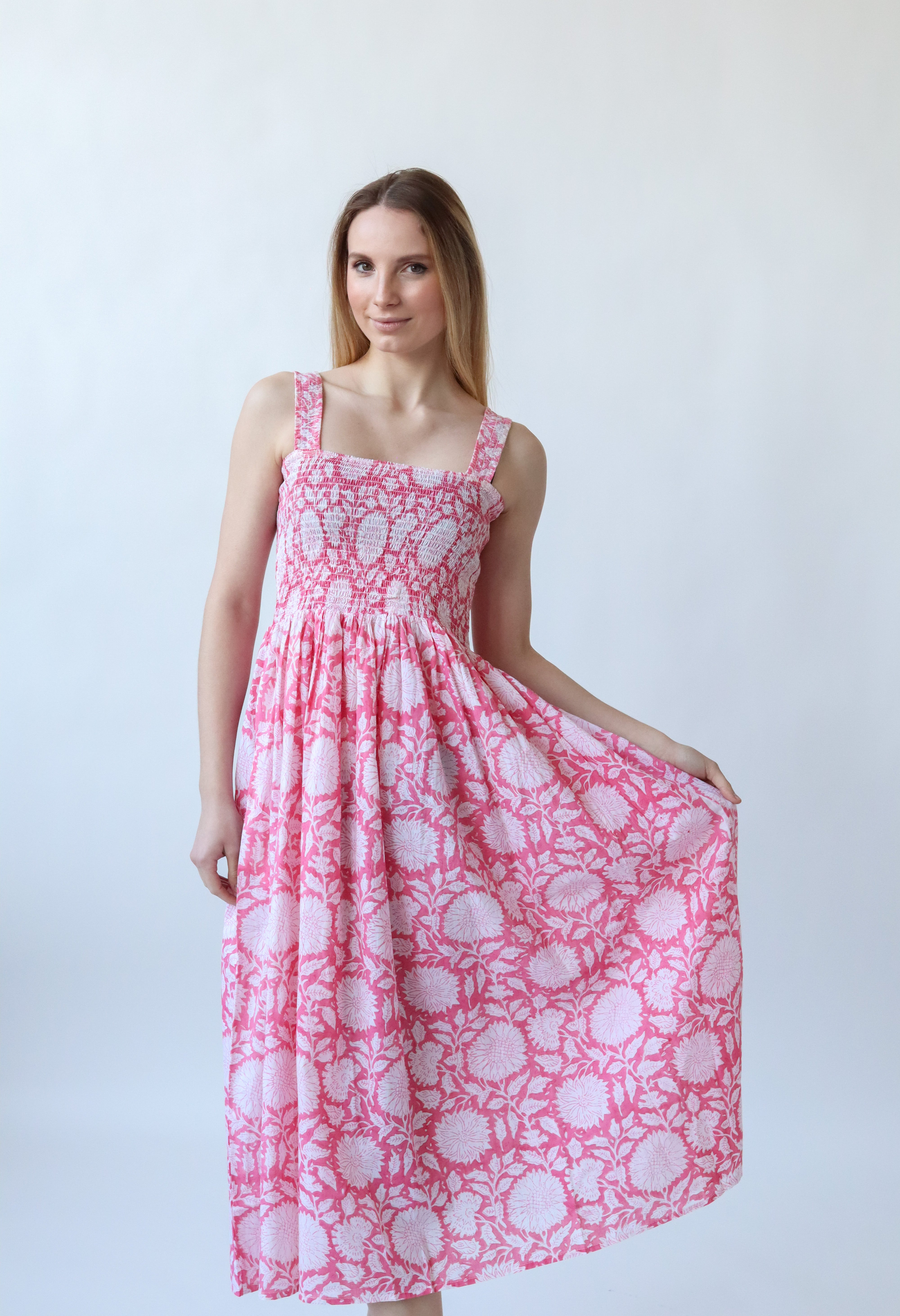 Karina Smocked Midi Dress