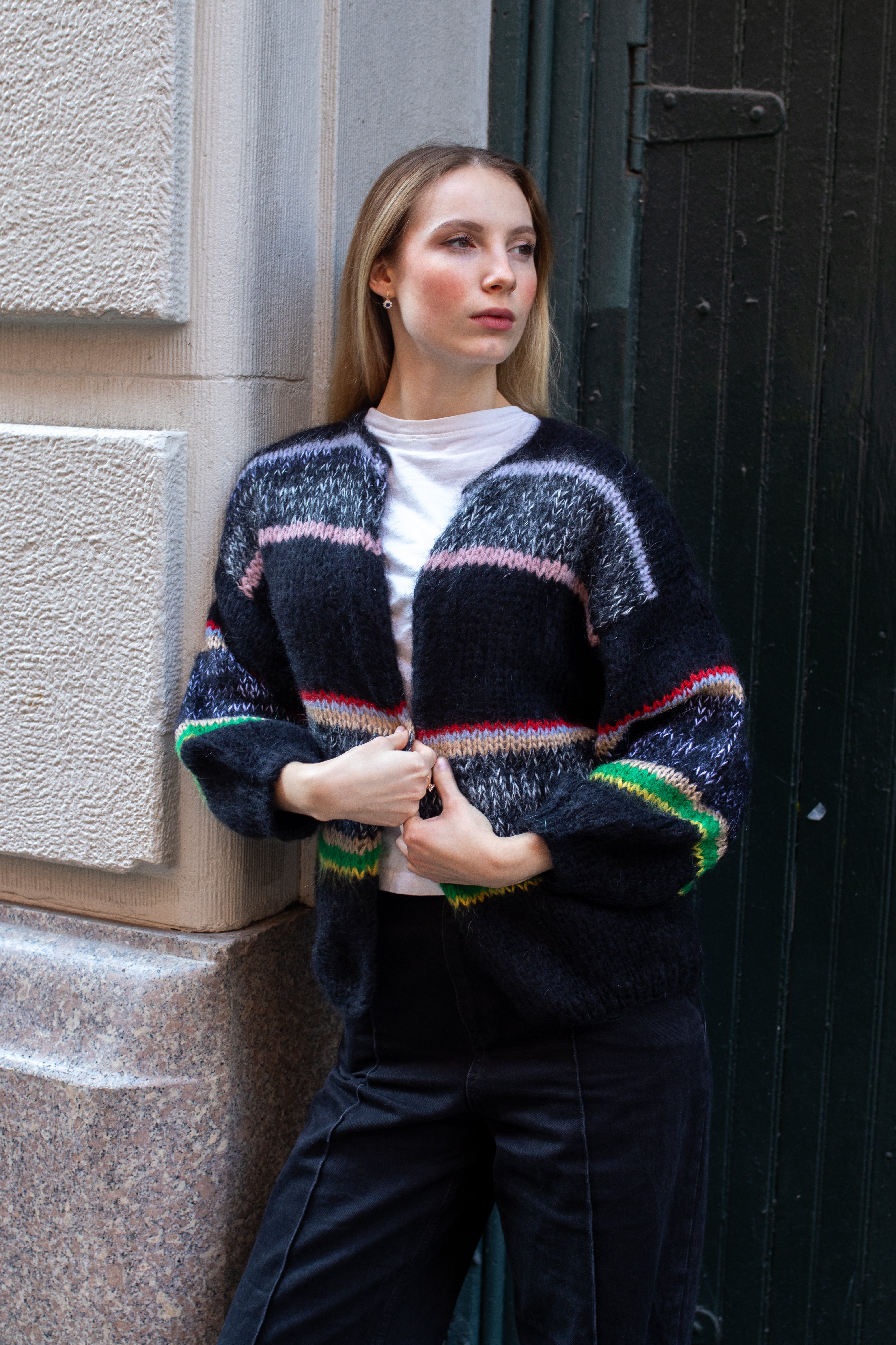 Oversize alpaca cardigan