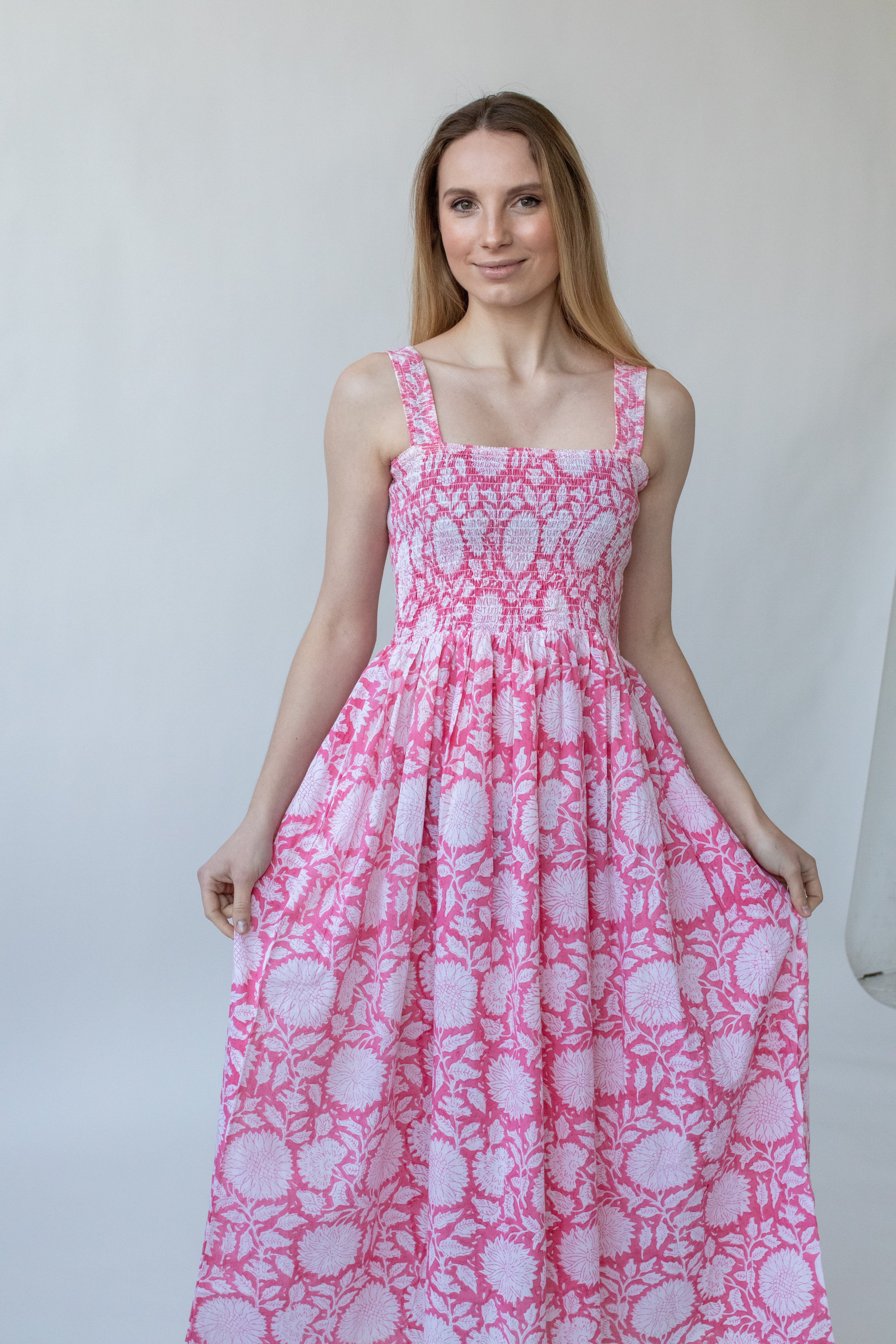 Karina Smocked Midi Dress